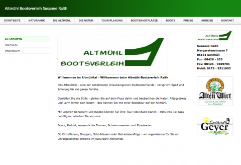 Altmühl Bootsverleih im Altmühltal in Pollenfeld-Sornhüll