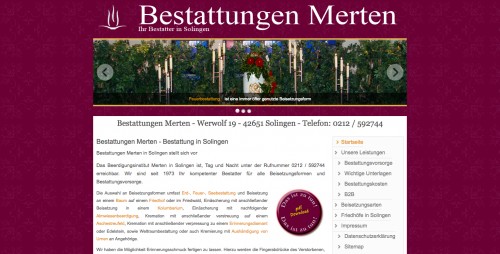 Firmenprofil von: Bestattungen Merten in Solingen: 