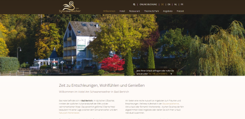Firmenprofil von: Das Hotel am Schwanenweiher in Bad Bertrich für einen erholsamen Urlaub
