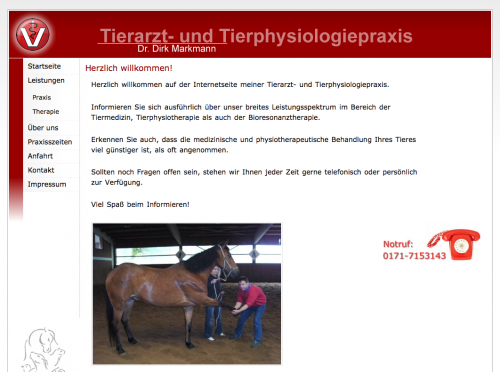 Firmenprofil von: Tierarzt- und Tierphysiologiepraxis M. Markmann