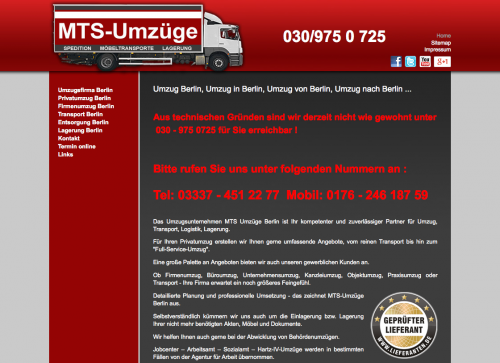 Firmenprofil von: MTS - Umzüge - Berlin