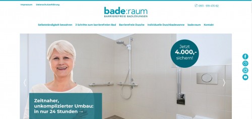 Firmenprofil von: bade:raum autark UG: Barrierefreies Bad in 24 Stunden 