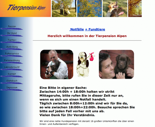 Firmenprofil von: Tierpension Gudrun Groß in Alpen